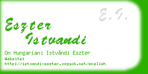 eszter istvandi business card