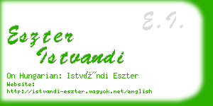 eszter istvandi business card